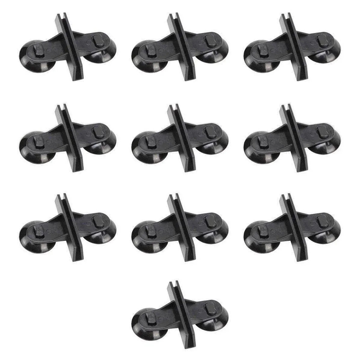10Pcs Fish Tank Divider Clamp Suction Cup Glass Holder Aquarium Glass Clip - Black-10PCS